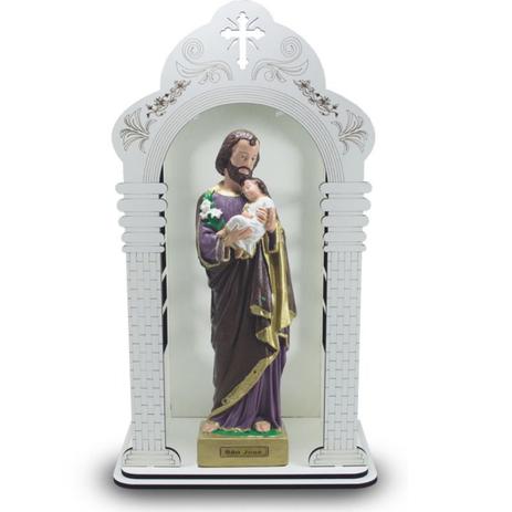 Capela Com Imagem São José (40Cm) - Inquebrável - Procade Menor preço em Capela Com Imagem São José (40Cm) - Inquebrável - Procade