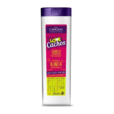 Capicilin cachos love shampoo 250ml condpoo limpeza Menor preço em Capicilin cachos love shampoo 250ml condpoo limpeza