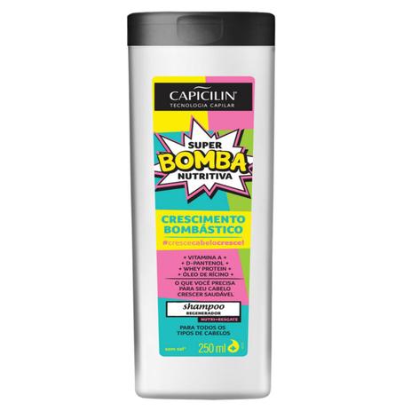Capicilin super bomba nutritiva shampoo 250ml Menor preço em Capicilin super bomba nutritiva shampoo 250ml