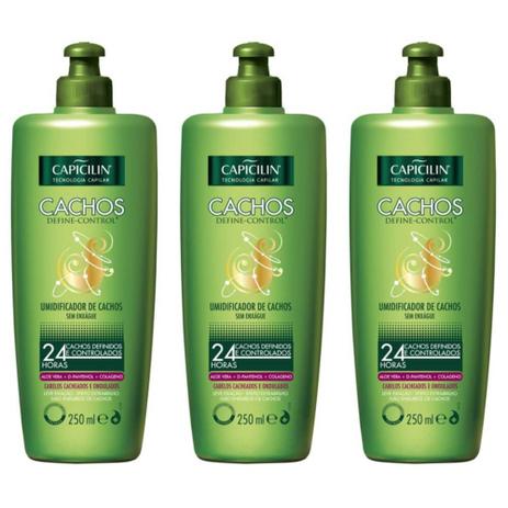 Capicilin Umidificador De Cachos 250ml (Kit C/03) Menor preço em Capicilin Umidificador De Cachos 250ml (Kit C/03)