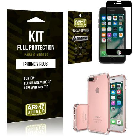Menor preço em Capinha Anti Impacto + Película de Vidro 3D Iphone 7G PLUS - Armyshield