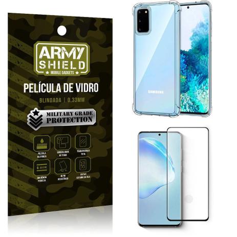 Capinha + Película de Vidro Blindada Full Cover 3D Galaxy S20 - Armyshield  - Kit Capinha e Película para Celular - Magazine Luiza