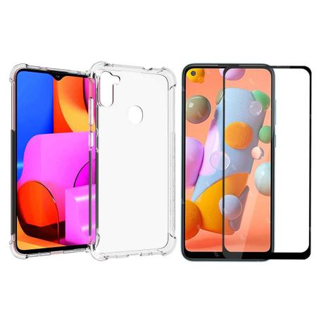 Capinha Silicone Antichoque e Película Vidro 3D Samsung A11 - HRebos - Kit  Capinha e Película para Celular - Magazine Luiza