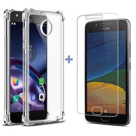 Capinha Silicone Moto G5S TPU Anti Impacto Transparente + Película - Planeta case Menor preço em Capinha Silicone Moto G5S TPU Anti Impacto Transparente + Película - Planeta case