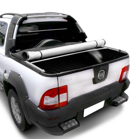 Capota Marítima Fiat Strada Cabine Dupla 2010 A 2013 Modelo Force Sem Gancho Com Estepe - Flash cover Menor preço em Capota Marítima Fiat Strada Cabine Dupla 2010 A 2013 Modelo Force Sem Gancho Com Estepe - Flash cover