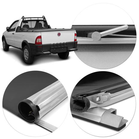 Capota Marítima Fiat Strada Cabine Simples 1998 A 2013 Trek Roller Com Grade Gancho E Estepe - Flash cover Menor preço em Capota Marítima Fiat Strada Cabine Simples 1998 A 2013 Trek Roller Com Grade Gancho E Estepe - Flash cover