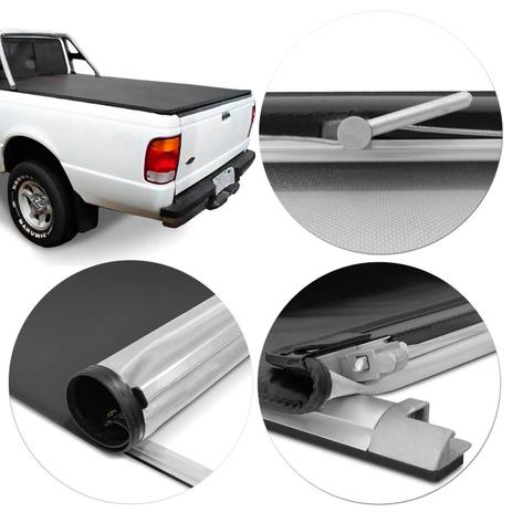 Capota Marítima Ford Ranger 7P 1995 A 2011 Trek Roller Com Santo Antonio Duplo - Flash cover Menor preço em Capota Marítima Ford Ranger 7P 1995 A 2011 Trek Roller Com Santo Antonio Duplo - Flash cover