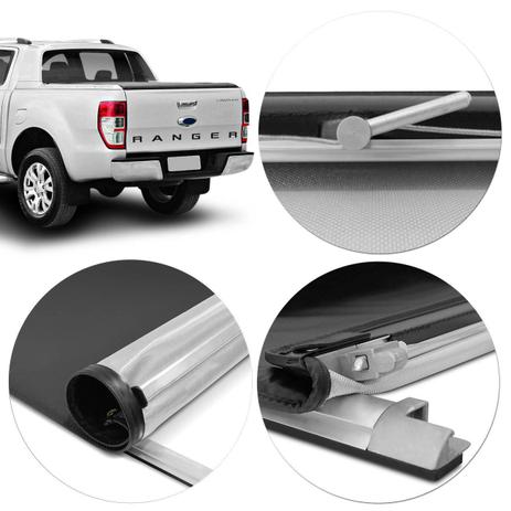 Capota Marítima Ford Ranger Limited Cabine Dupla 2012 2013 2014 2015 2016 2017 2018 Trek Roller - Flash cover Menor preço em Capota Marítima Ford Ranger Limited Cabine Dupla 2012 2013 2014 2015 2016 2017 2018 Trek Roller - Flash cover