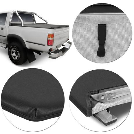 Capota Marítima Toyota Hilux Cabine Dupla 1998 A 2004 Modelo Trek Para Santo Antonio Duplo - Flash cover Menor preço em Capota Marítima Toyota Hilux Cabine Dupla 1998 A 2004 Modelo Trek Para Santo Antonio Duplo - Flash cover