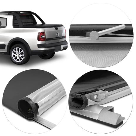 Capota Marítima Vw Saveiro Cross Cabine Dupla 2014 a 2018 Trek Roller - Flash cover Menor preço em Capota Marítima Vw Saveiro Cross Cabine Dupla 2014 a 2018 Trek Roller - Flash cover