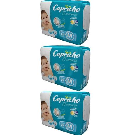 Capricho Bummis Econômica Fralda Infantil M C/24 (Kit C/03) Menor preço em Capricho Bummis Econômica Fralda Infantil M C/24 (Kit C/03)