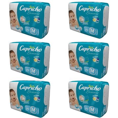 Capricho Bummis Econômica Fralda Infantil M C/24 (Kit C/06) Menor preço em Capricho Bummis Econômica Fralda Infantil M C/24 (Kit C/06)