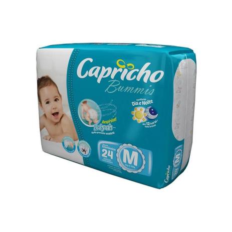 Capricho Bummis Econômica Fralda Infantil M C/24 Menor preço em Capricho Bummis Econômica Fralda Infantil M C/24