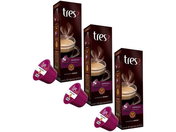 Cápsula de Café 3 Corações Café Espresso Vibrante - 30 Unidades é boa?