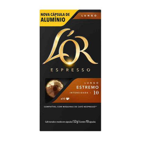 Cápsulas de Café L'or Lungo Estremo - Compatíveis com Nespresso - 10 un.