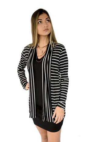 kimono listrado feminino