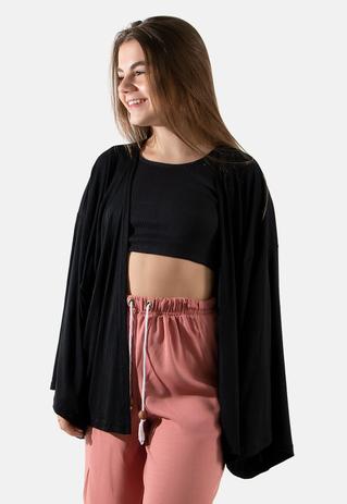 kimono preto feminino moda