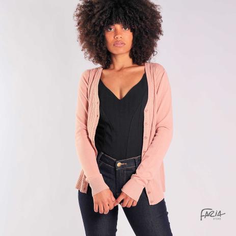 cardigan feminino rosa