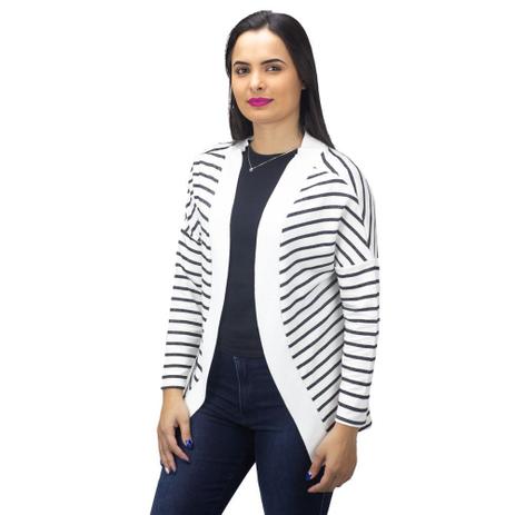 cardigan feminino listrado