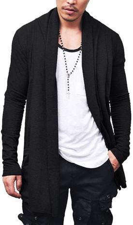 Cardigan Masculino Estilo Slim Confortável Sobretudo Blazer - Slim Fitness Menor preço em Cardigan Masculino Estilo Slim Confortável Sobretudo Blazer - Slim Fitness