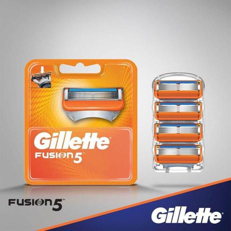 Carga Gillette Fusion 5 com 4 Unidades Menor preço em Carga Gillette Fusion 5 com 4 Unidades
