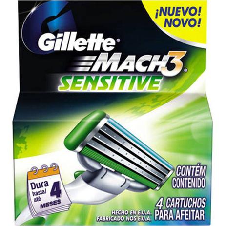 Carga Gillette Mach 3 Sensitive - 4 Unidades é boa?