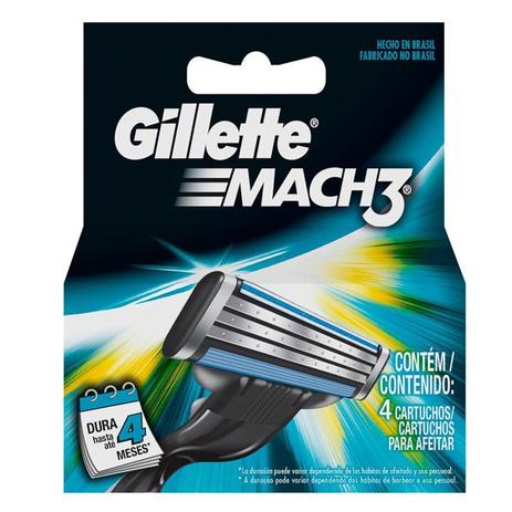 Carga Gillette Mach3 Com 4Unidades é boa?