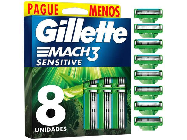 Carga Gillette Mach3 Sensitive - 8 Unidades