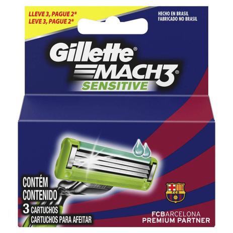 Carga Gillette Mach3 Sensitive Barcelona 3 Unidades é boa?