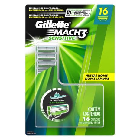 Carga Gillette Mach3 Sensitive com 16 unidades é boa?
