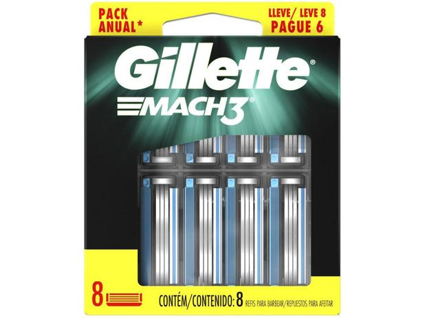 Carga para Aparelho de Barbear Gillette Mach3 - 8 Unidades é ruim? Carga para Aparelho de Barbear Gillette Mach3 - 8 Unidades é boa?