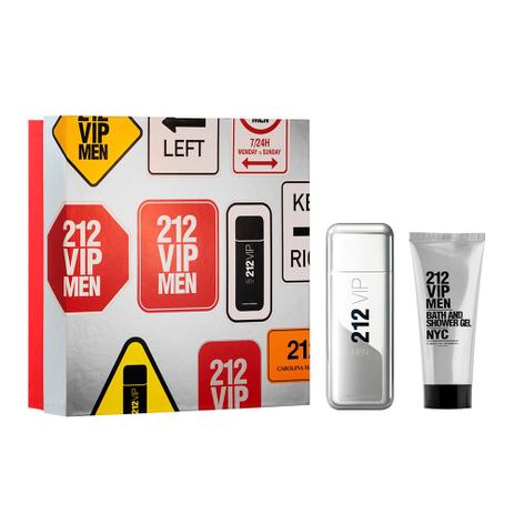 Carolina Herrera 212 VIP Men Kit  EDT 100ml + Gel de Banho