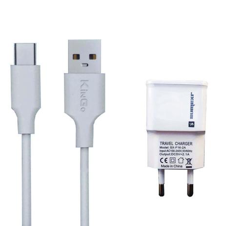 Carregador 2 Metros Compatível com Motorola Moto G6 Plus Cabo USB C E Fonte - KinGo Menor preço em Carregador 2 Metros Compatível com Motorola Moto G6 Plus Cabo USB C E Fonte - KinGo
