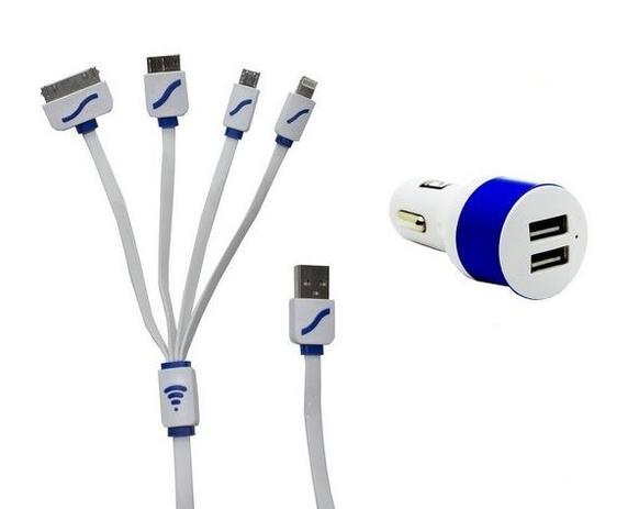 Carregador 5X1 Veicular Duplo USB 2478-Exbom Menor preço em Carregador 5X1 Veicular Duplo USB 2478-Exbom