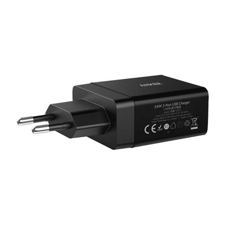 Carregador Anker PowerPort com 2 portas USB Menor preço em Carregador Anker PowerPort com 2 portas USB