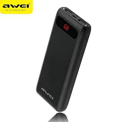 Carregador Awei Power Bank P70k 20000mah - Preto - Pineng Menor preço em Carregador Awei Power Bank P70k 20000mah - Preto - Pineng