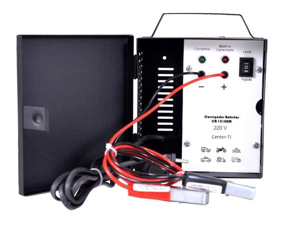 Carregador Baterias Automotivo Lento Rápido 12V 10Ah 220V - Center-ti Menor preço em Carregador Baterias Automotivo Lento Rápido 12V 10Ah 220V - Center-ti