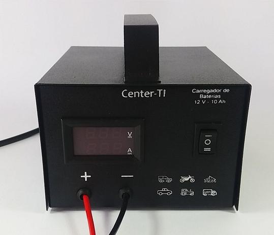 Carregador Baterias Lento Rápido 12V Amperímetro 10Ah 110V - Center-ti Menor preço em Carregador Baterias Lento Rápido 12V Amperímetro 10Ah 110V - Center-ti