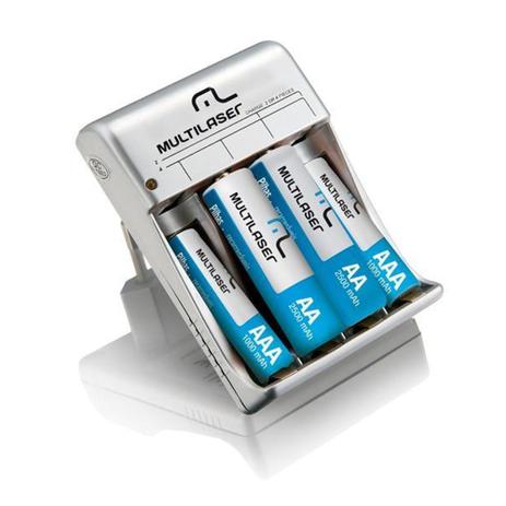 Carregador c/ 2 Pilhas AA 2500mAh e 2 Pilhas AAA 900 mAh CB045 - Bivolt - Multilaser é ruim? Carregador c/ 2 Pilhas AA 2500mAh e 2 Pilhas AAA 900 mAh CB045 - Bivolt - Multilaser é boa?