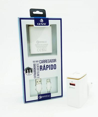 Carregador Celular de Parede USB Quick Charge 3.0 iPhone Genai - Gedai Menor preço em Carregador Celular de Parede USB Quick Charge 3.0 iPhone Genai - Gedai