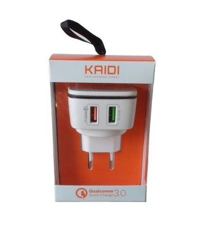 Carregador Celular Turbo Kaidi 2 Usb 4.2a Quick Charge 3.0 Menor preço em Carregador Celular Turbo Kaidi 2 Usb 4.2a Quick Charge 3.0