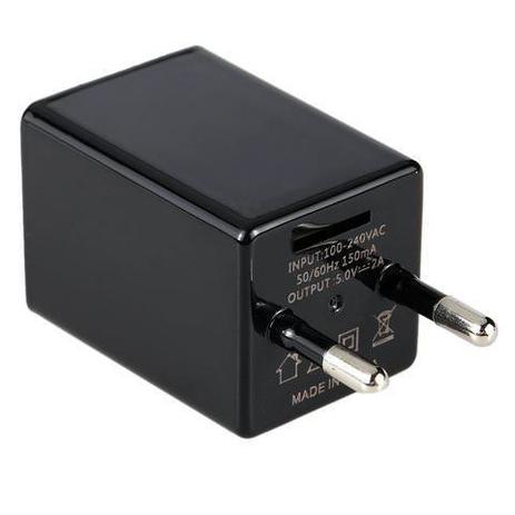 Carregador com Câmera Full HD e Sensor de Presença - Empório Forte Menor preço em Carregador com Câmera Full HD e Sensor de Presença - Empório Forte