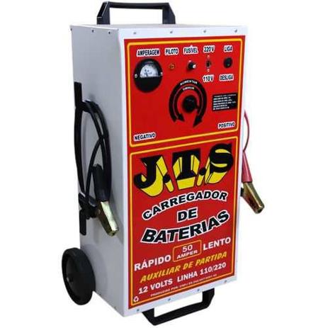 Carregador de Bateria 50AMP com Auxiliar de Partida JTS Menor preço em Carregador de Bateria 50AMP com Auxiliar de Partida JTS