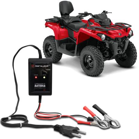 Carregador de Bateria Led Para Quadriciclo Shutt 12V 2000mAh 24W Bivolt Auxiliar Partida Indicador Menor preço em Carregador de Bateria Led Para Quadriciclo Shutt 12V 2000mAh 24W Bivolt Auxiliar Partida Indicador