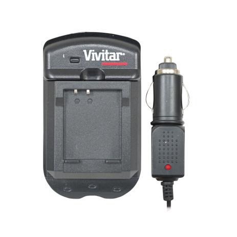 Carregador de bateria para câmera Panasonic com carregador veicular - VIVITAR Menor preço em Carregador de bateria para câmera Panasonic com carregador veicular - VIVITAR