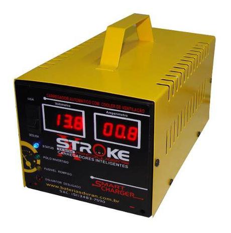Carregador de Bateria Stroke Power 32ah 12v Inteligente com Amperímetro e Voltímetro Digital Menor preço em Carregador de Bateria Stroke Power 32ah 12v Inteligente com Amperímetro e Voltímetro Digital