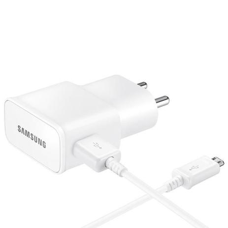 Carregador de Celular Samsung EP-TA20 Micro USB Branco 2A Menor preço em Carregador de Celular Samsung EP-TA20 Micro USB Branco 2A