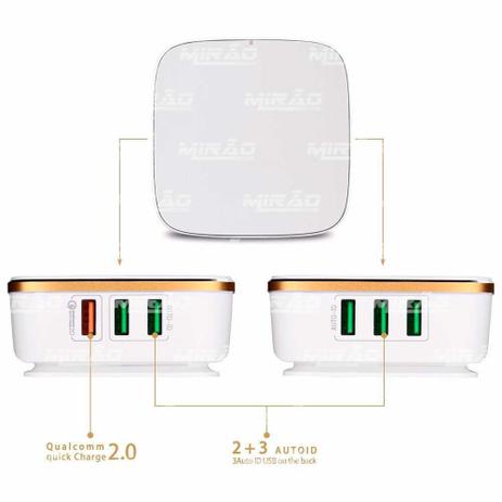 Carregador de Mesa inteligente 6 USB Portas Auto-ID 2.0 A - A1021 - Xtrad Menor preço em Carregador de Mesa inteligente 6 USB Portas Auto-ID 2.0 A - A1021 - Xtrad
