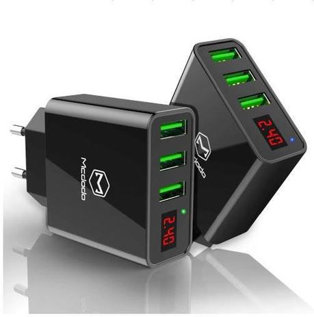 Carregador de Parede 3 Usb Display Led 15w 3A - Preto - Mcdodo é boa?