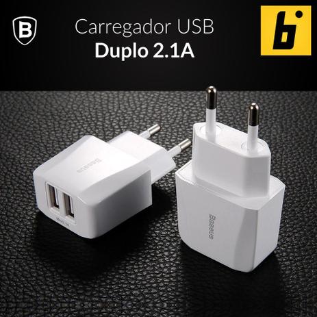 Carregador de Parede USB Duplo 2.1A Baseus Menor preço em Carregador de Parede USB Duplo 2.1A Baseus